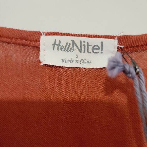 Hello Nite Long Sleeve Romper In Burnt Rust - Picture 4 of 6